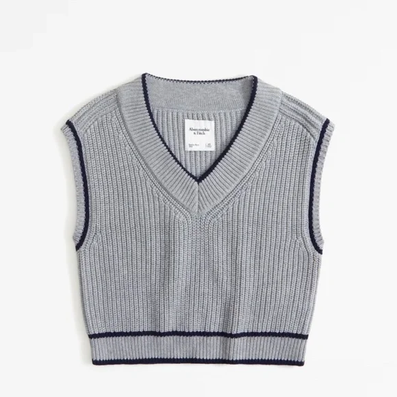 Abercrombie and Fitch white and tan vest - Picture 4 of 4